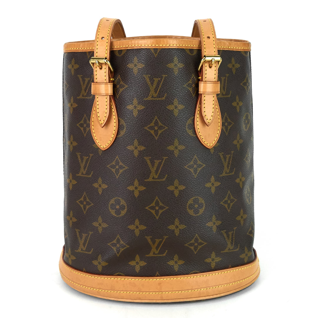 bucket pm monogram canvas shoulder bag