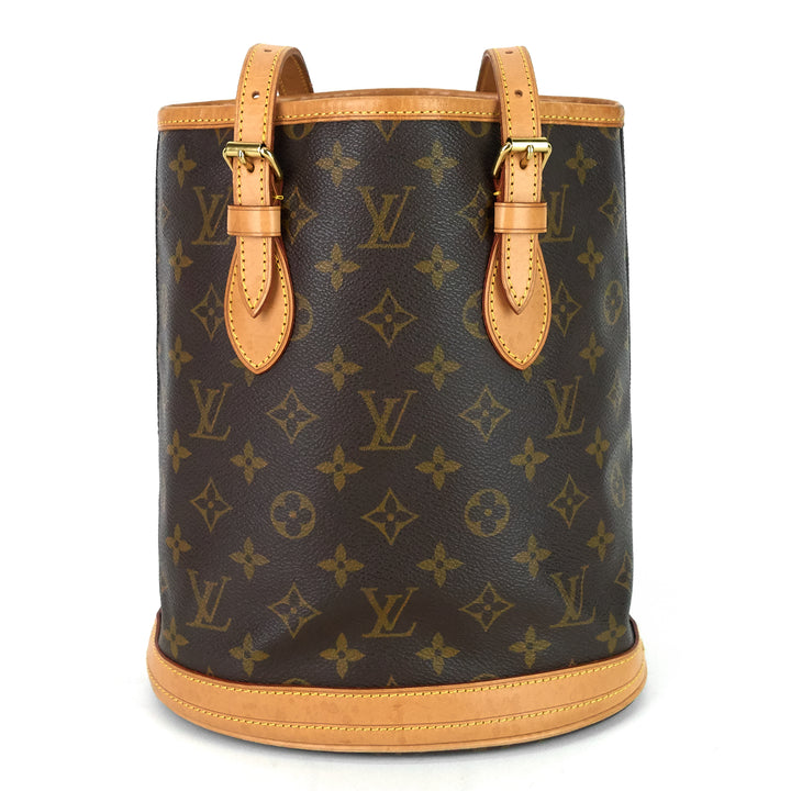 bucket pm monogram canvas shoulder bag
