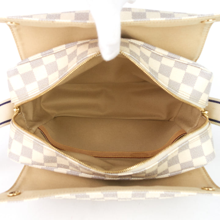 naviglio damier azur canvas messenger bag