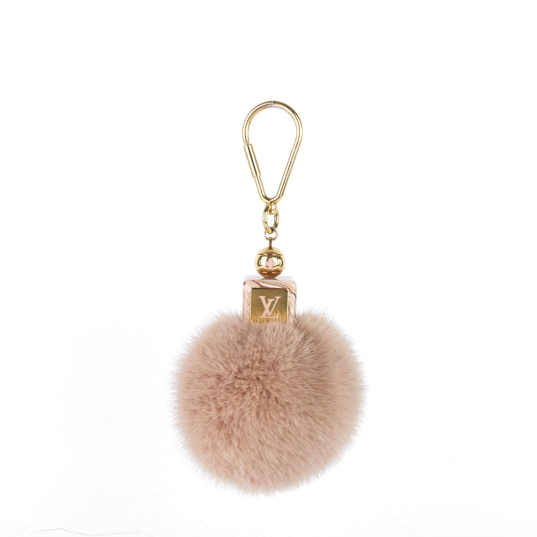 mink fur fluffy bag charm