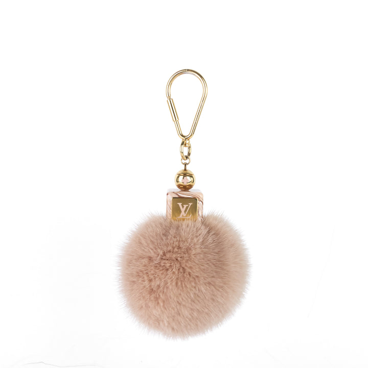 mink fur fluffy bag charm