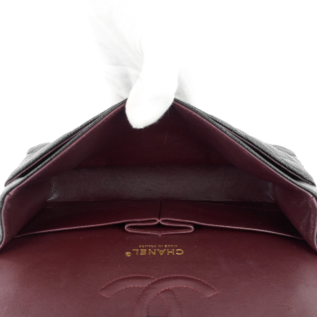classic double flap medium caviar shoulder bag