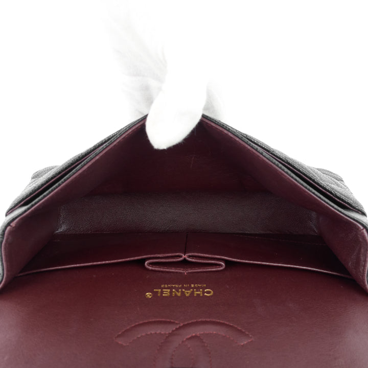 classic double flap medium caviar shoulder bag