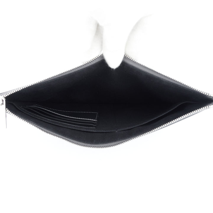 kaws bee medium embossed faux leather zip pouch