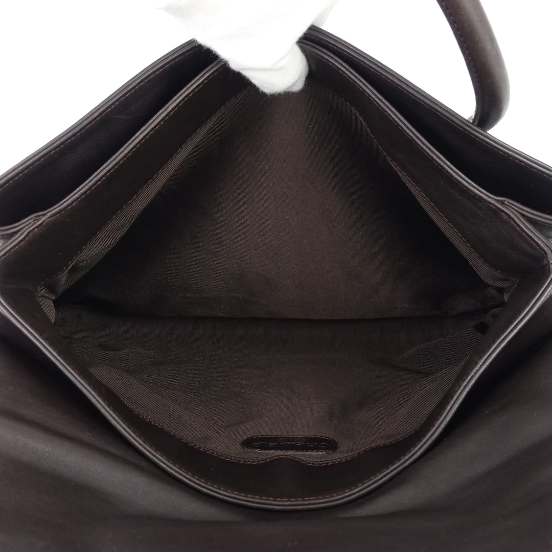 coco mark leather tote bag