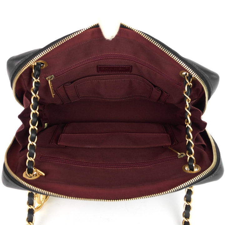 chevron quilted lambskin camera bag
