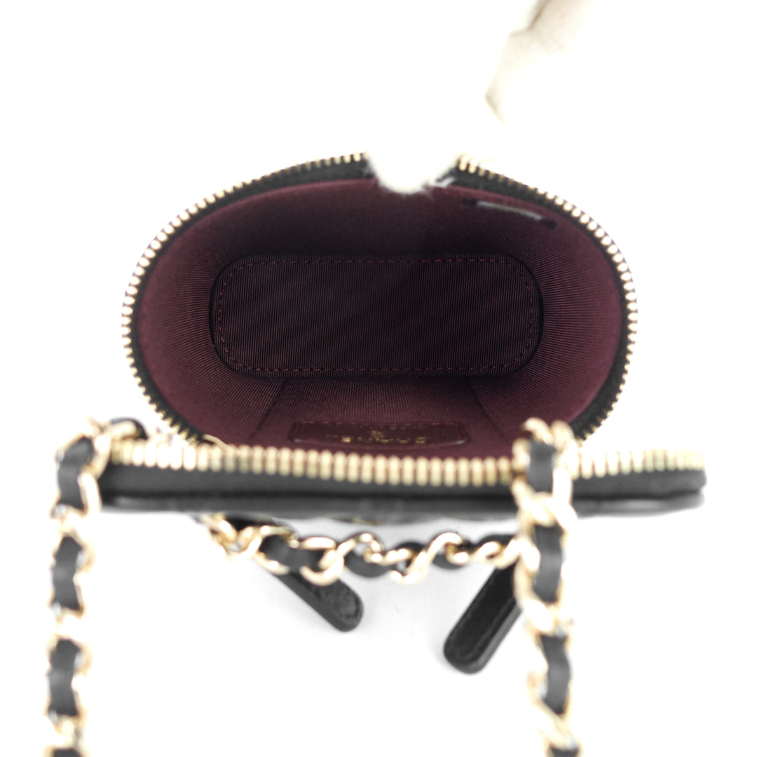 classic vanity with chain matelassé lambskin crossbody bag