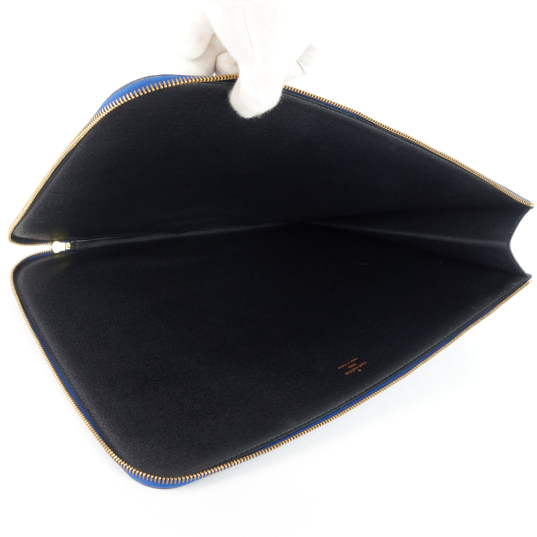 poche documents portfolio epi leather pouch