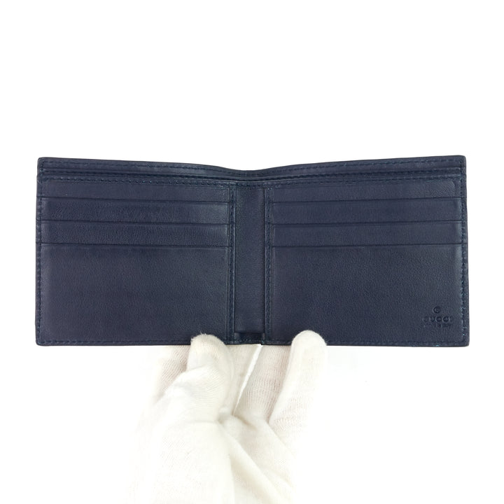 microguccissima leather bifold wallet