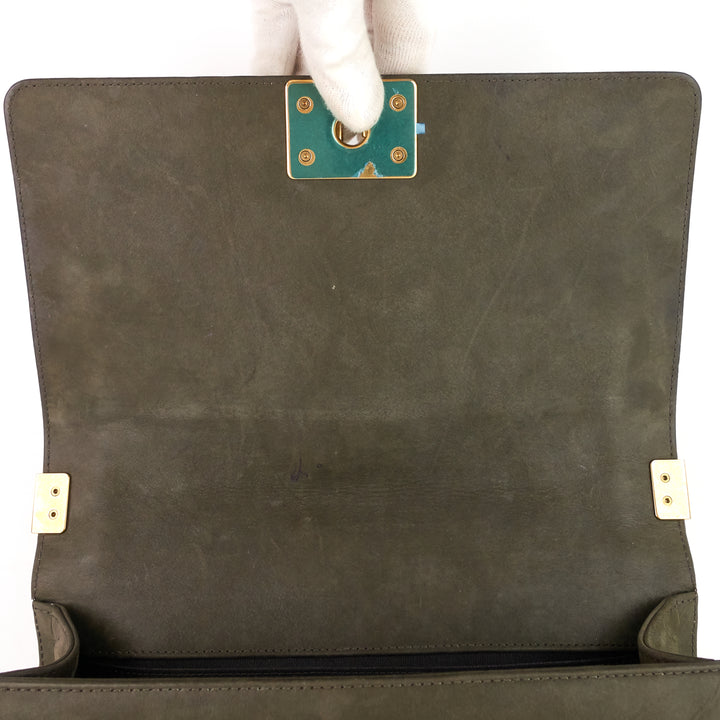 boy suede and tweed flap bag