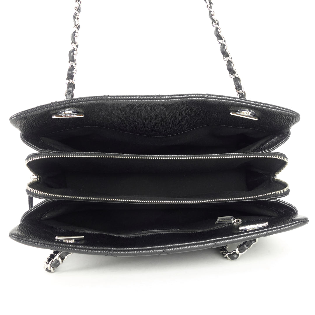 timeless cc medium caviar leather shopping tote bag