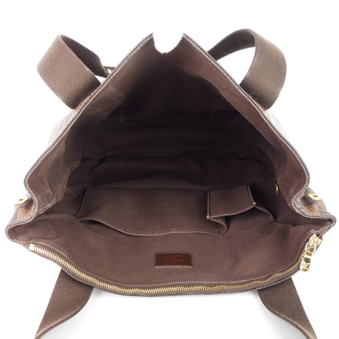 cabas beaubourg damier ebene canvas tote bag