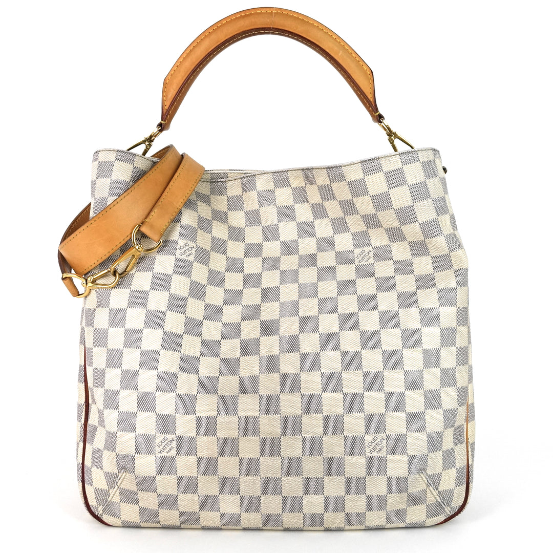 soffi damier azur canvas hobo bag