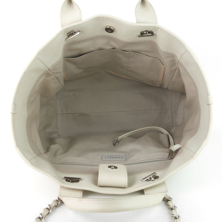 deauville large calf leather bag