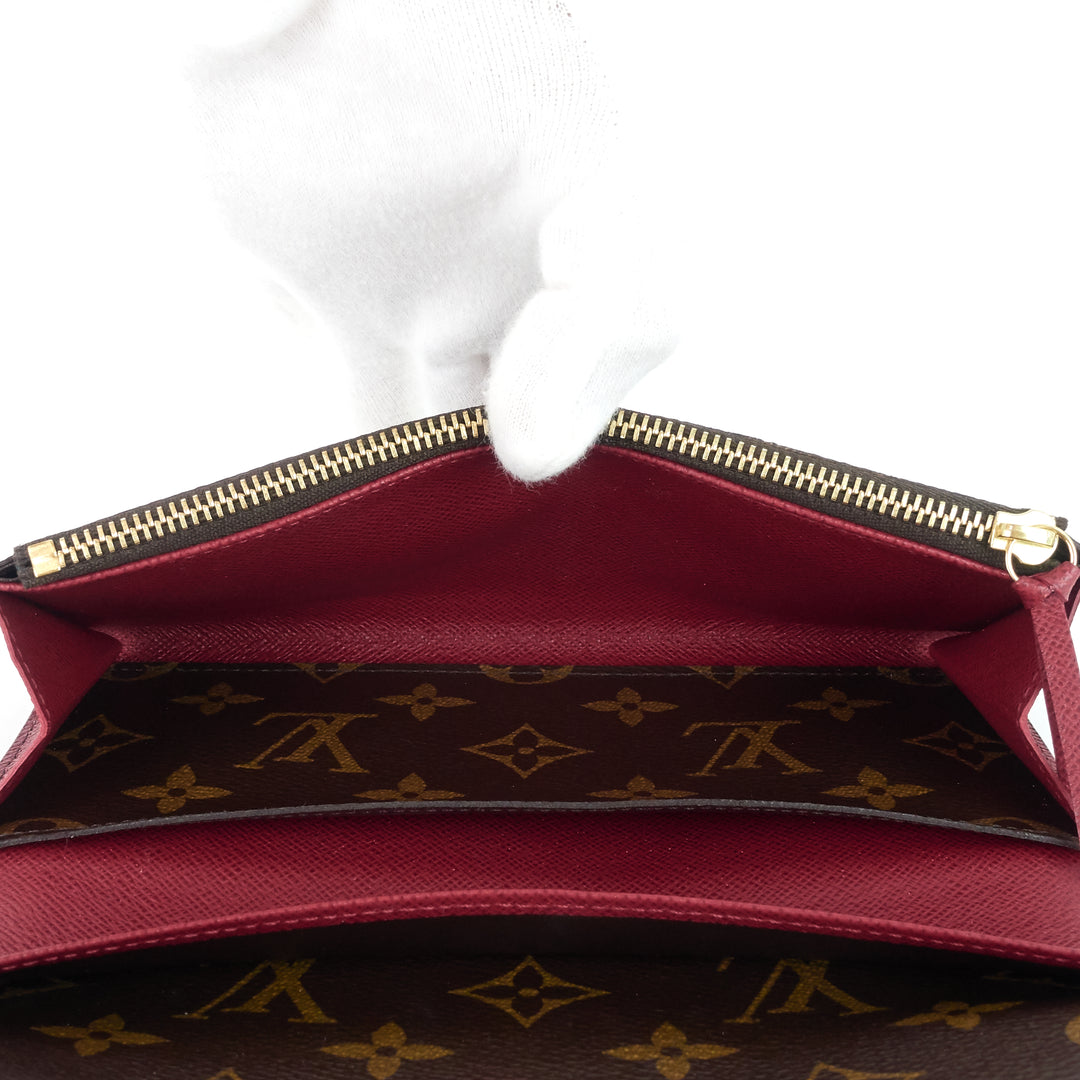 emilie fuchsia monogram canvas wallet