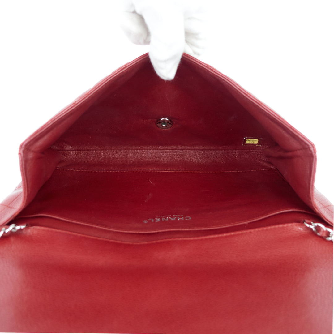 quilted caviar new clutch with chain bag