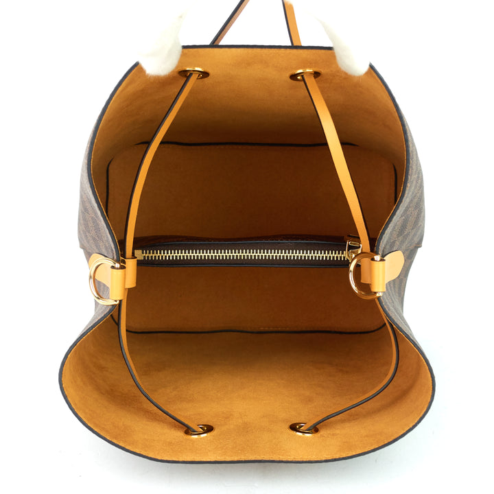 néonoé saffron damier ebene canvas bag