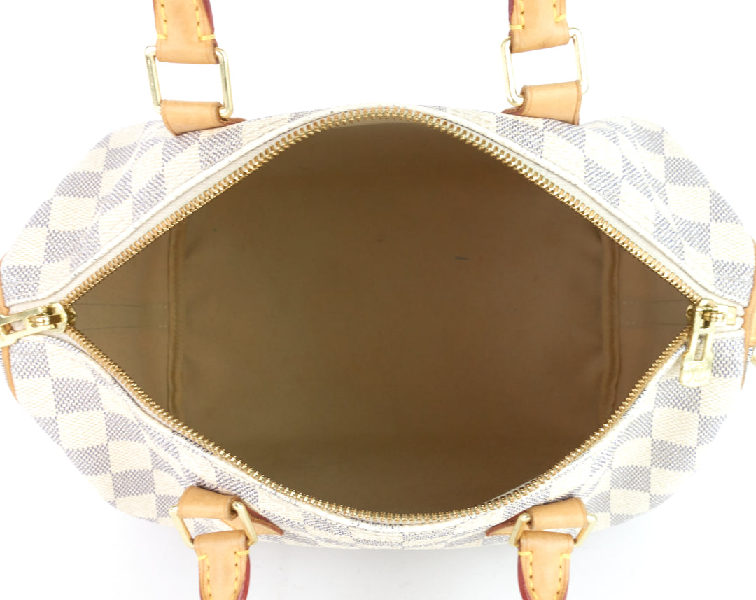 speedy 30 bandouliere damier azur canvas bag