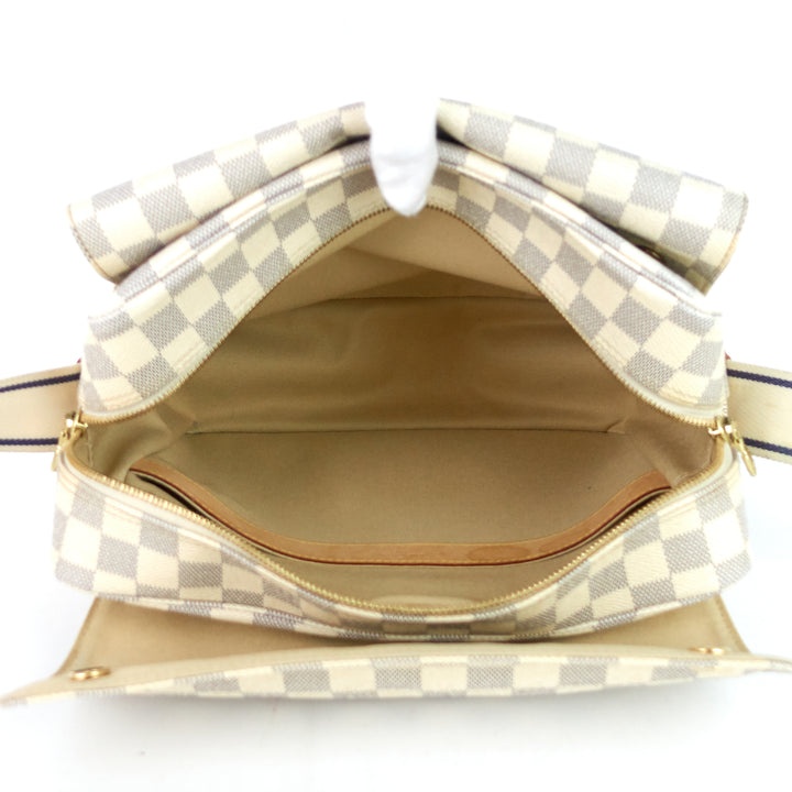 naviglio damier azur canvas messenger bag