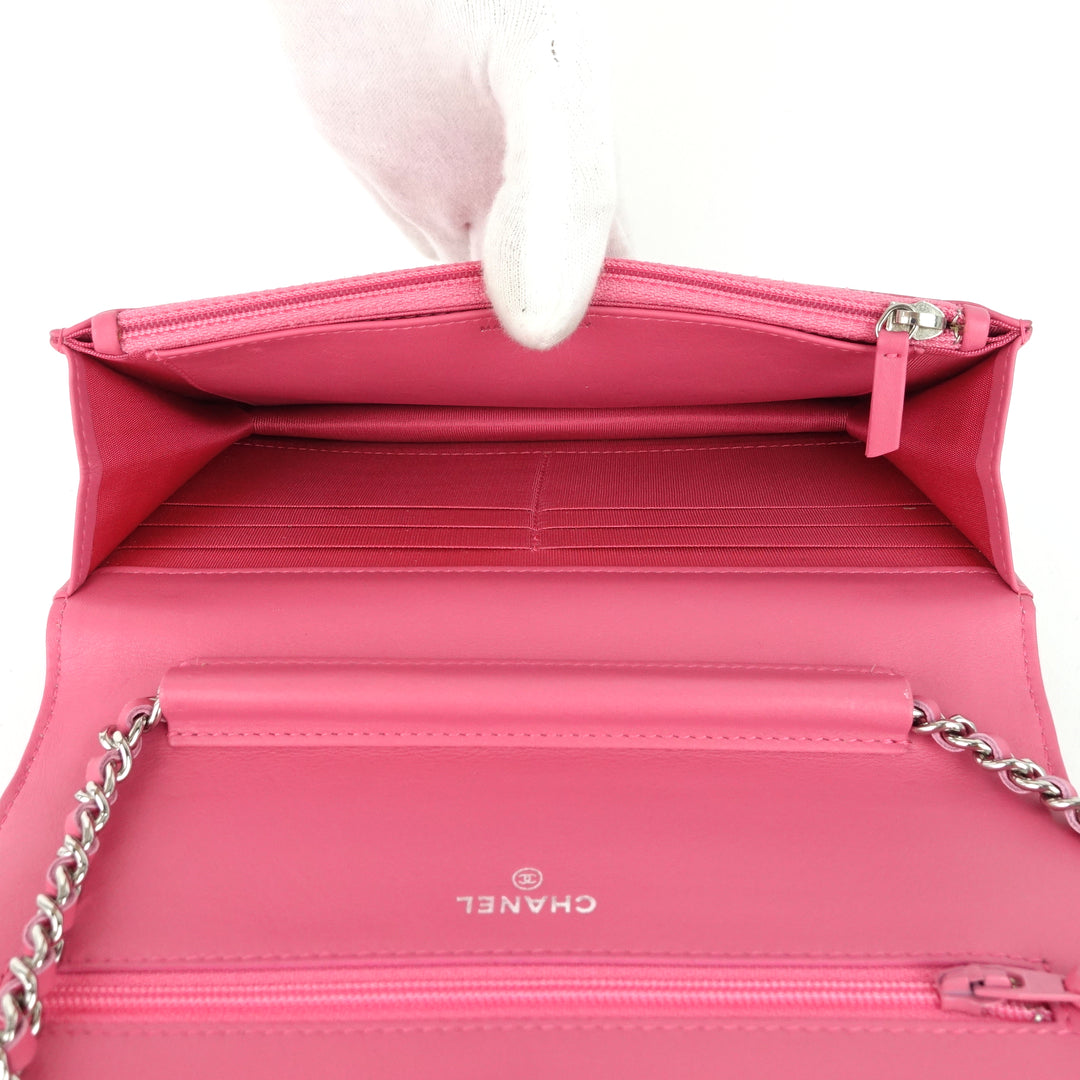 cambon ligne leather wallet on chain