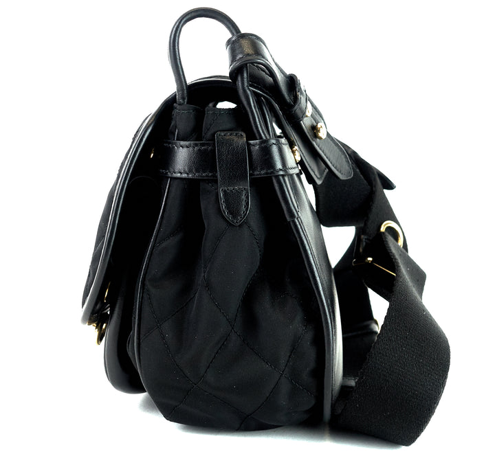 corsaire quilted nylon and calf leather bag