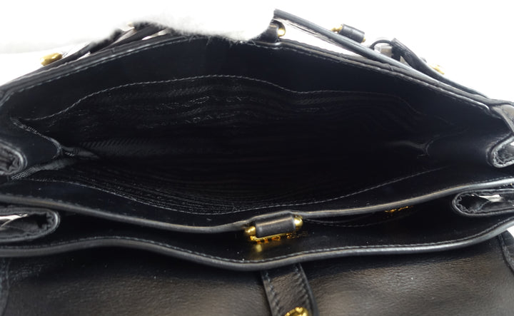 corsaire quilted nylon and calf leather bag