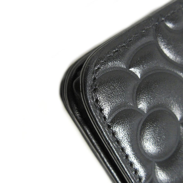 wallet on chain camellia lambskin leather bag