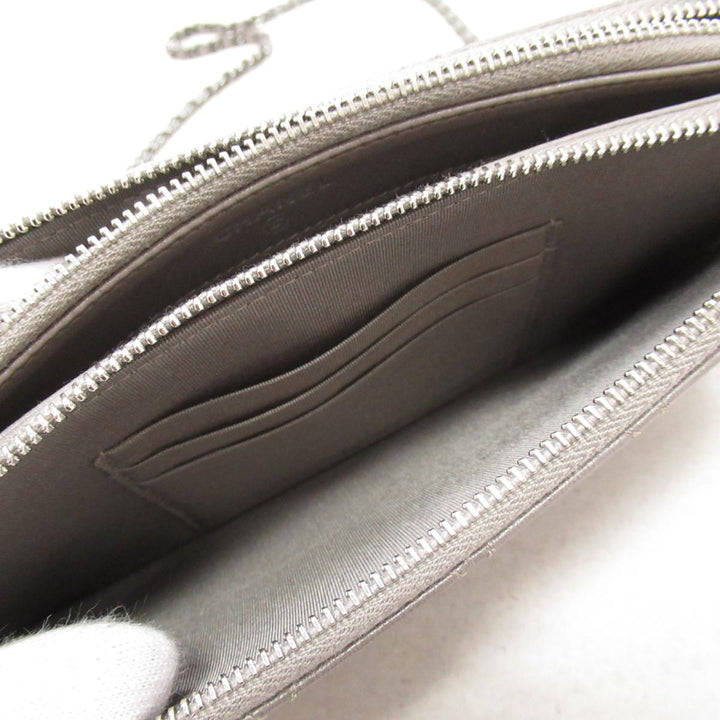 clutch with chain flat quilt leather bag