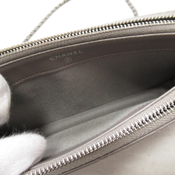clutch with chain flat quilt leather bag