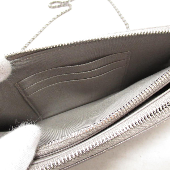 clutch with chain flat quilt leather bag