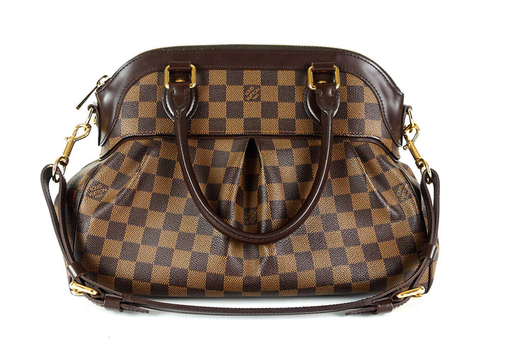 trevi pm damier ebene canvas bag