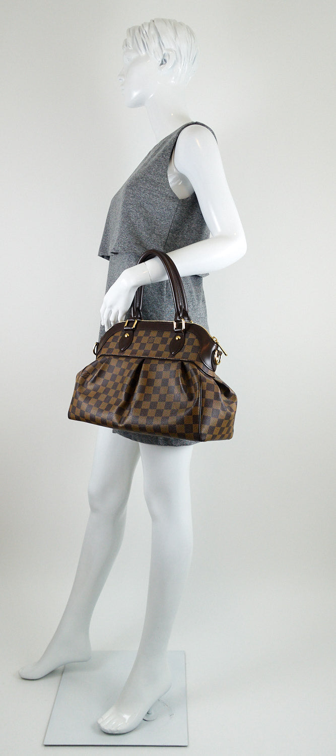 trevi pm damier ebene canvas bag