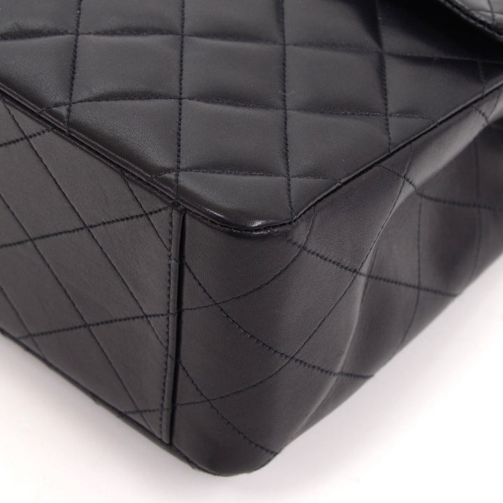 13" maxi quilted lambskin leather shoulder bag