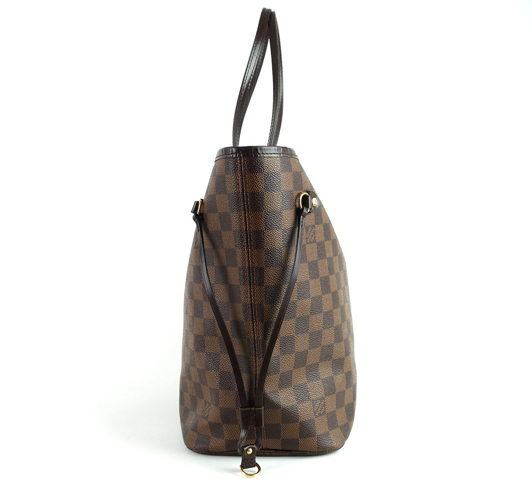 neverfull mm damier ebène canvas tote bag