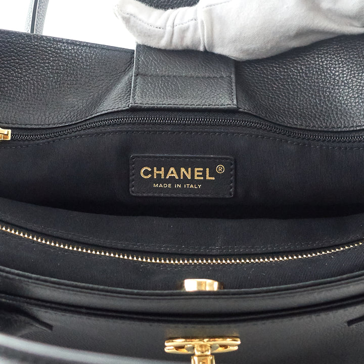 executive cerf xl caviar leather tote bag