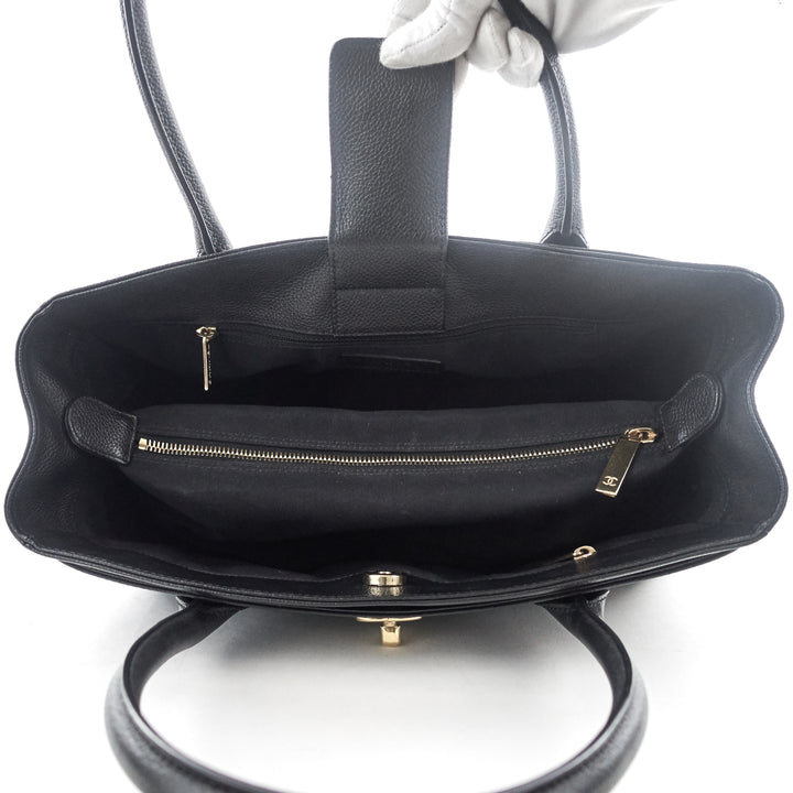 executive cerf xl caviar leather tote bag