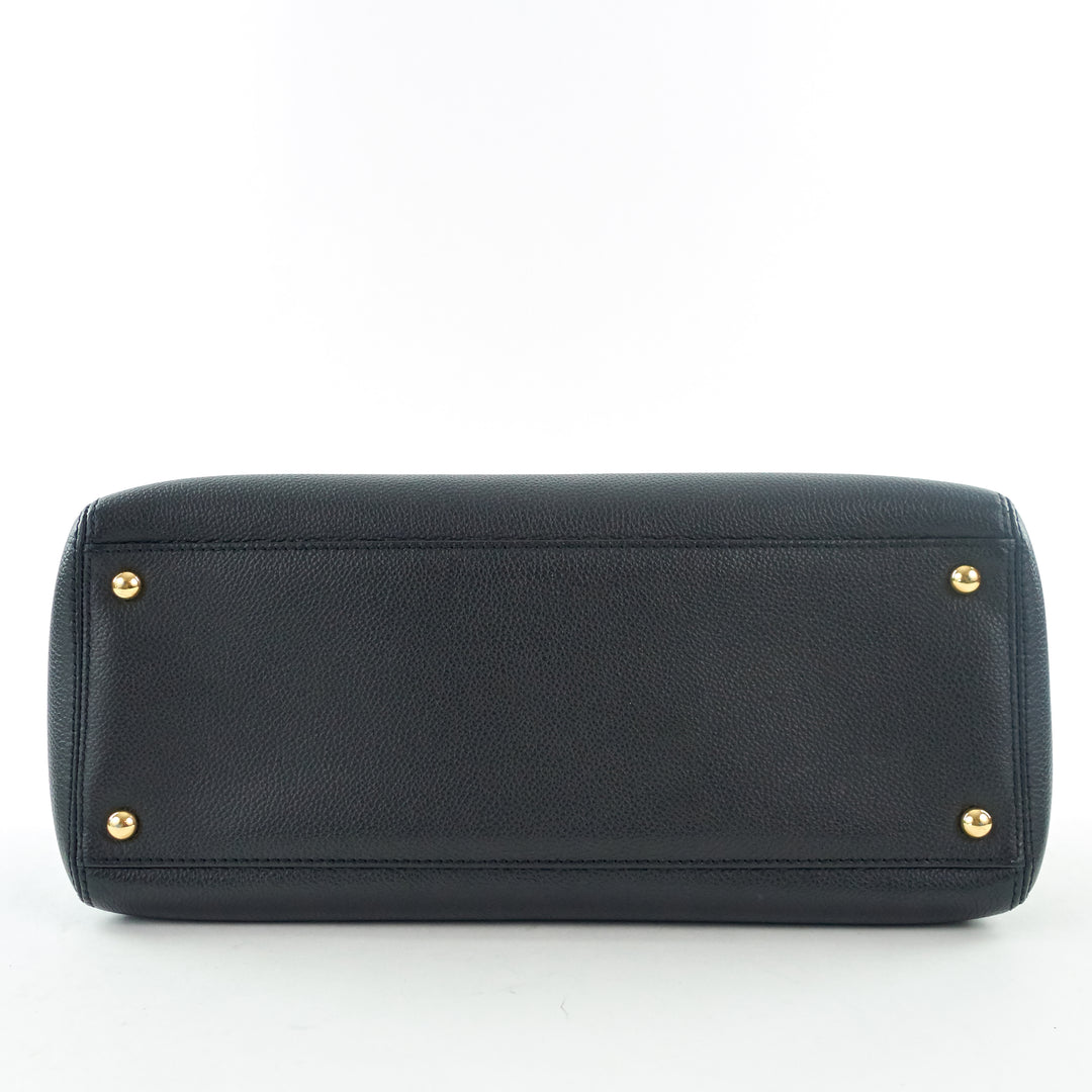 executive cerf xl caviar leather tote bag