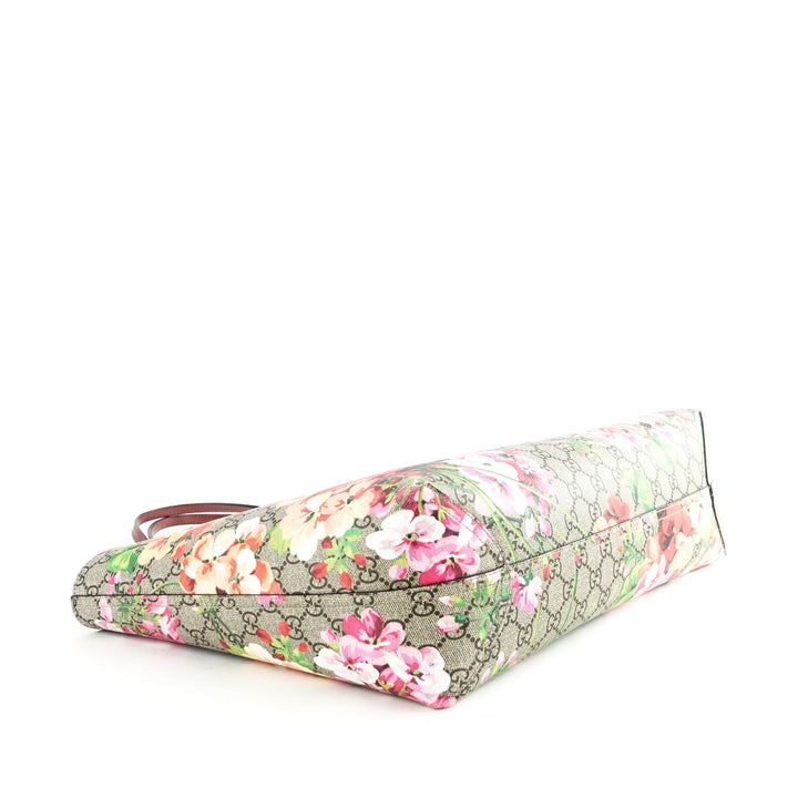 reversible blooms floral print canvas bag