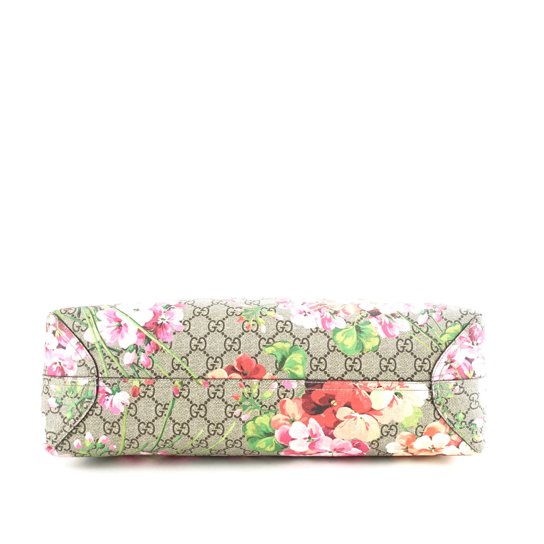 reversible blooms floral print canvas bag