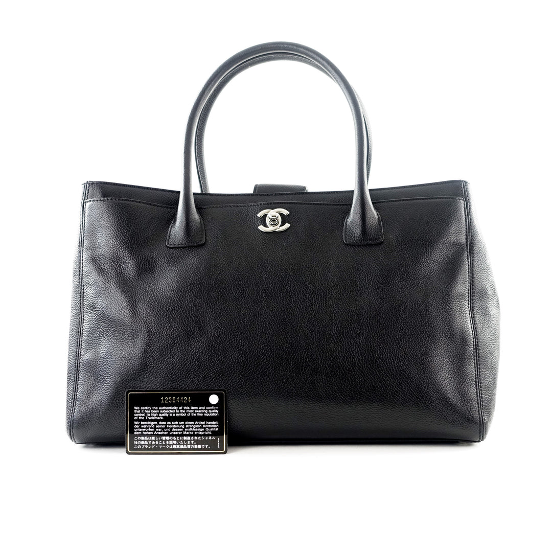 executive cerf xl caviar leather tote bag
