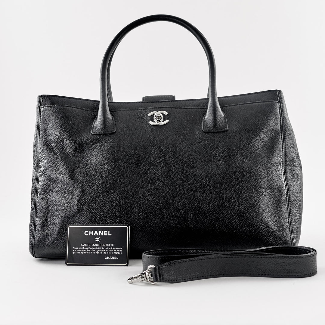 executive cerf xl caviar leather tote bag