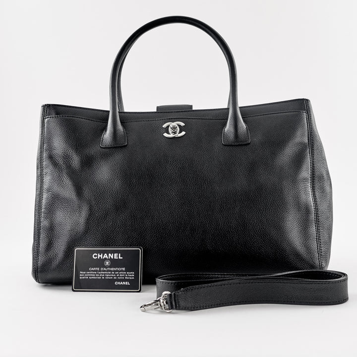 executive cerf xl caviar leather tote bag