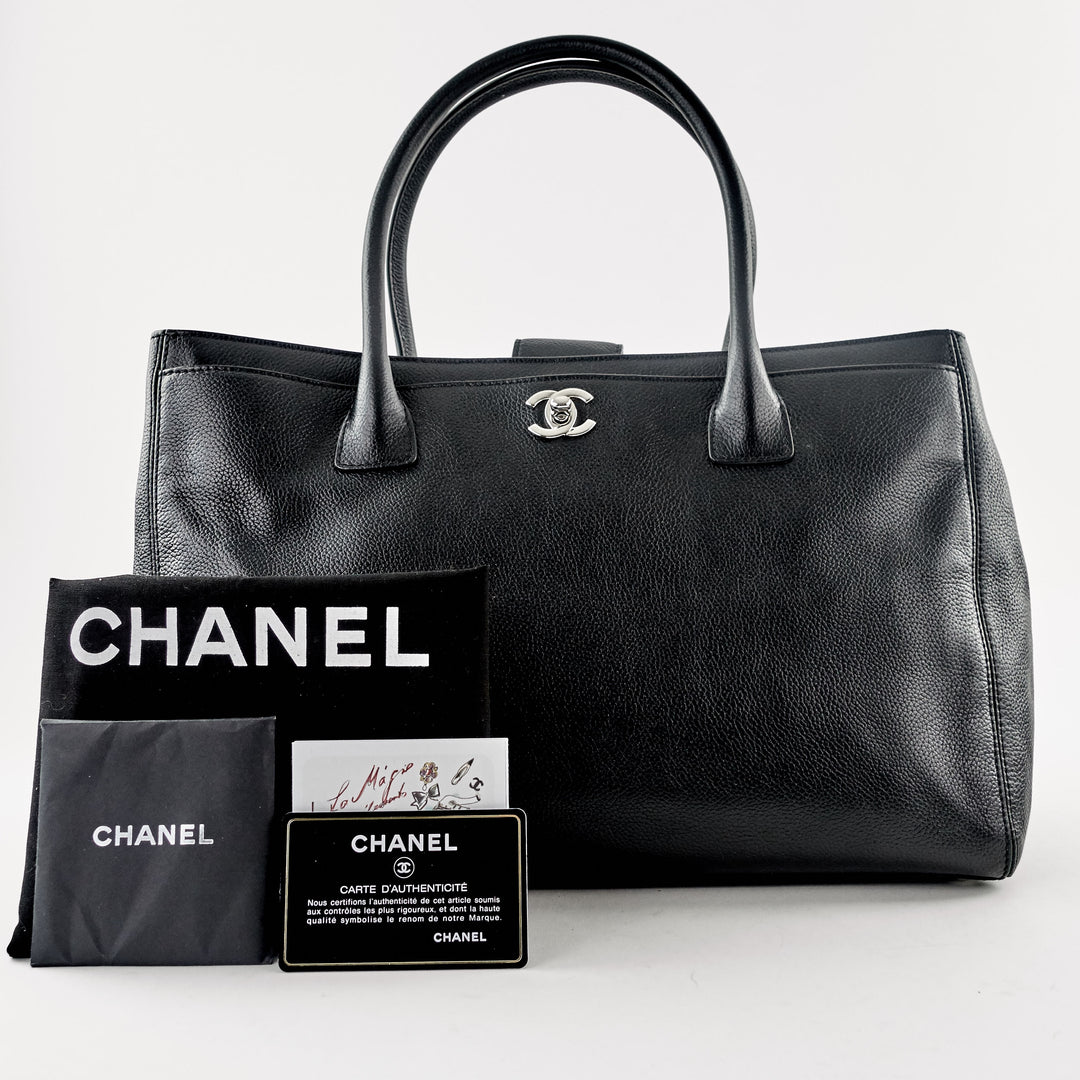 executive cerf xl caviar leather tote bag
