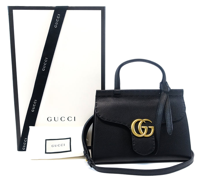 leather gg flap bag