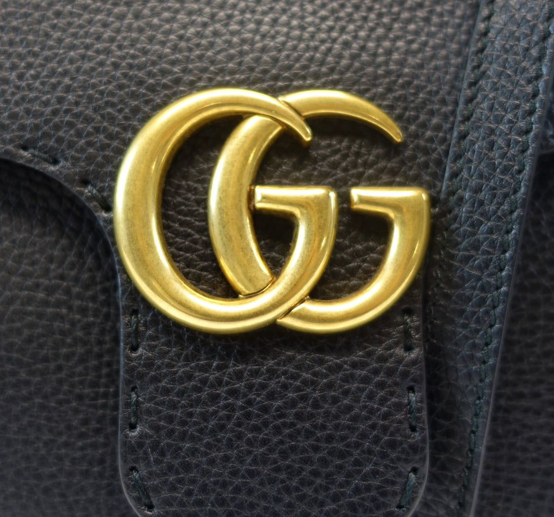 leather gg flap bag