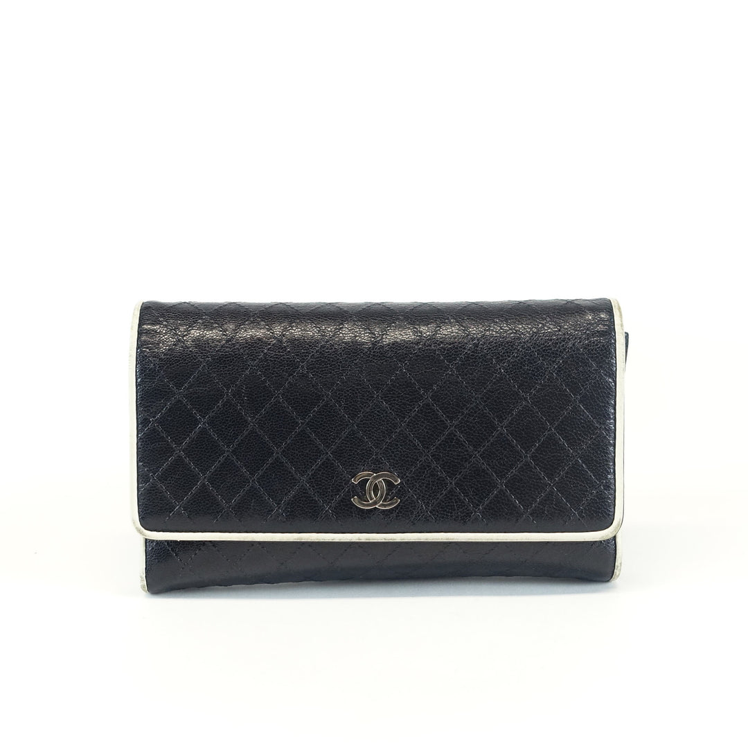 quilted caviar leather wallet