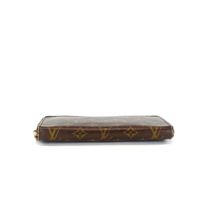 zippy monogram canvas wallet