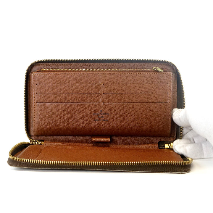 zippy monogram canvas wallet