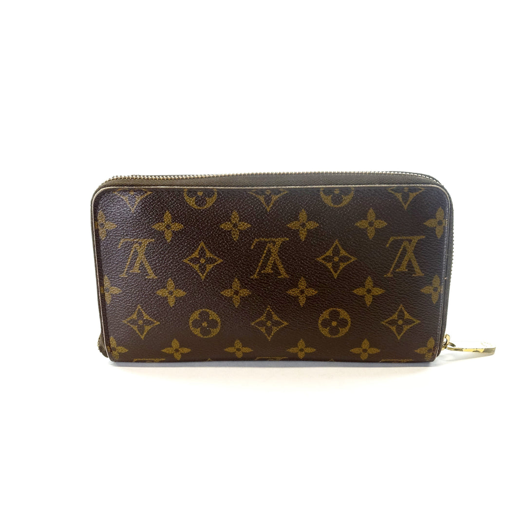 zippy monogram canvas wallet