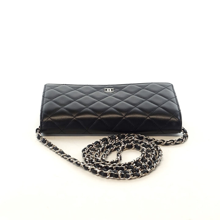 wallet on chain caviar leather bag